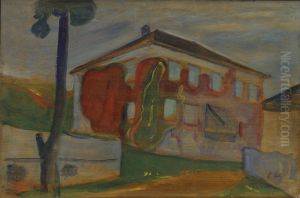 House with Red Virginia Creeper by Edvard Munch