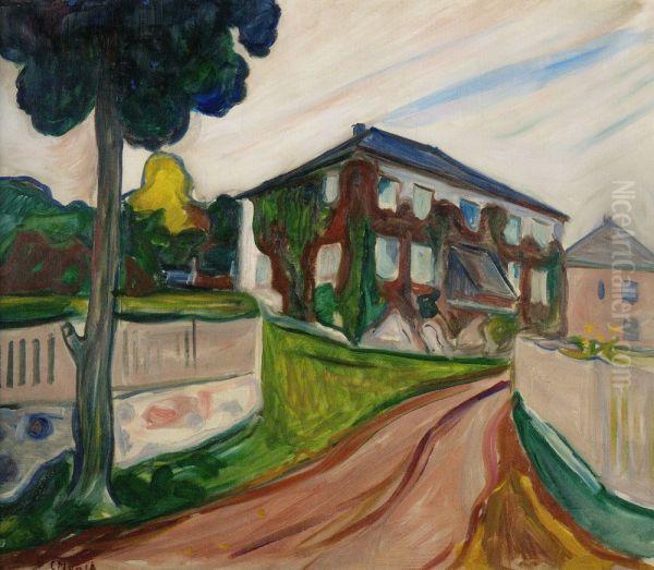 House with Red Virginia Creeper - view 1