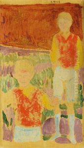 Johan Martin and Sten Stenersen by Edvard Munch