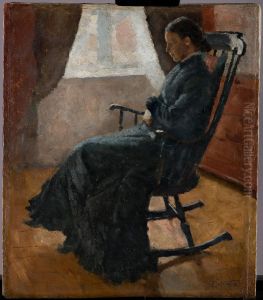 Karen Bjolstad in the Rocking Chair by Edvard Munch