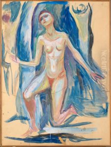 Kneeling Female Figure by Edvard Munch
