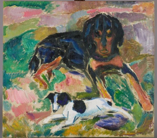 Large and Small Dog - view 1