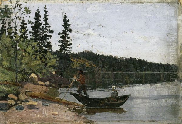 Man and Woman in Boat - view 1