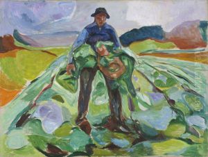 Man in the Cabbage Field by Edvard Munch