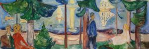 Men and Women on the Beach (The Freia Frieze II) by Edvard Munch