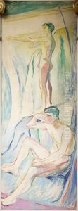 Men Turned towards the Sun by Edvard Munch