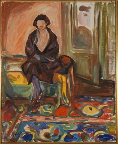 Model Seated on the Couch - view 1