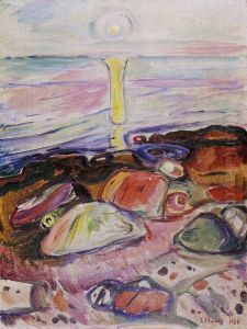Moonlight on the Fjord by Edvard Munch
