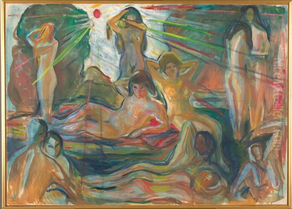 Naked Figures and Sun - view 1