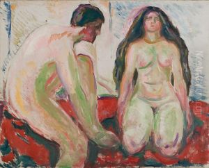 Naked Man and Woman by Edvard Munch