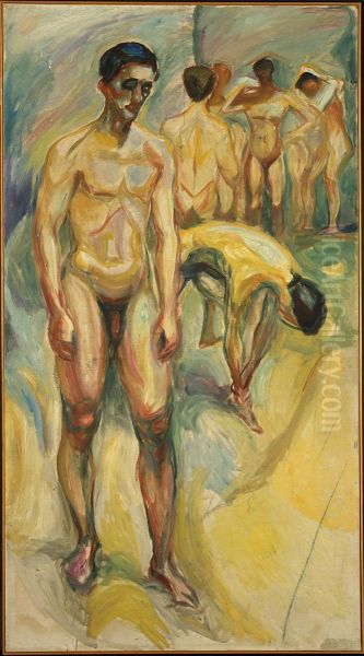 Naked Men in the Baths - view 1