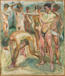 Naked Men in the Baths by Edvard Munch