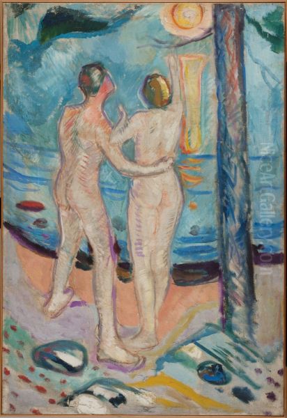 Nude Couple on the Beach - view 1