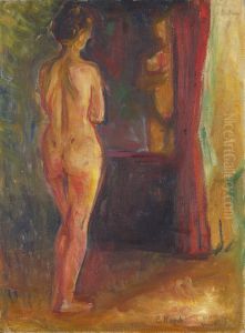 Nude in Front of the Mirror by Edvard Munch
