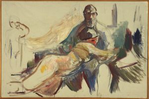 Old Man with Naked Woman on His Lap by Edvard Munch
