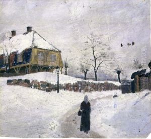 Ovre Foss in Winter by Edvard Munch