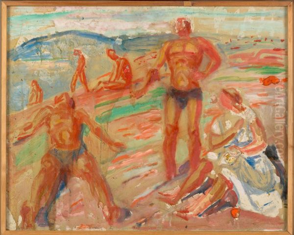 People Sunbathing - view 1