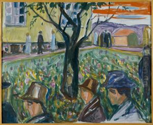 People Wandering in the Garden by Edvard Munch