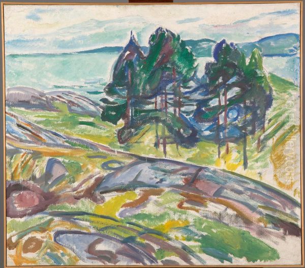 Pine Trees by the Sea - view 1