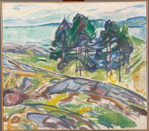 Pine Trees by the Sea by Edvard Munch