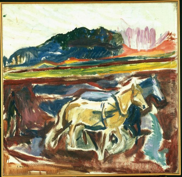 Ploughing Horses - view 1