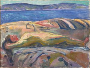 Reclining Nude on the Rocks by Edvard Munch