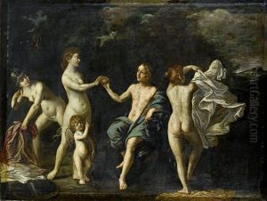 The Judgment Of Paris by Agostino Carracci