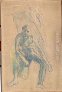 Seated Naked Man by Edvard Munch