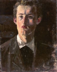 Selvportrett Edvard Munch by Edvard Munch