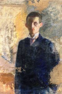 Self-portrait by Edvard Munch