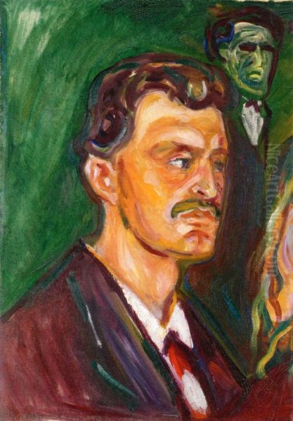 Self-Portrait against a Green Background - view 1