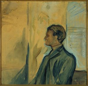 Self-Portrait in Profile by Edvard Munch