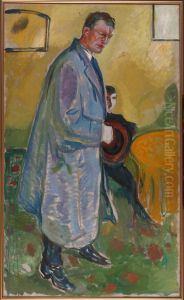Self-Portrait with Hat and Overcoat by Edvard Munch