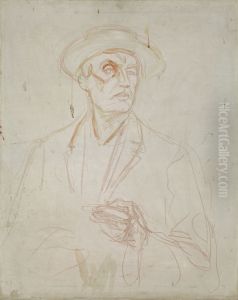 Self-Portrait with Afflicted Eye by Edvard Munch