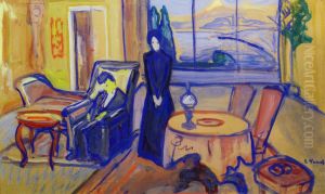 Set Design for Henrik Ibsen's "Ghosts" by Edvard Munch