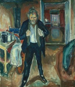 Sleepless Night. Self-Portrait in Inner Turmoil by Edvard Munch