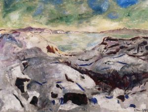 Snow Landscape from Kragero by Edvard Munch