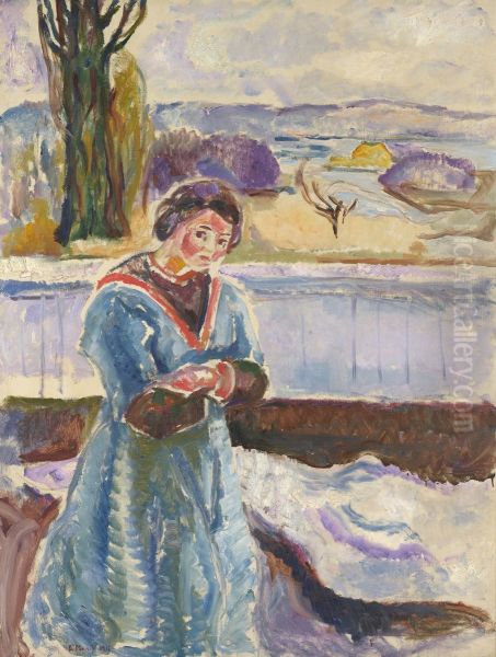 Standing Woman with Arms Folded - view 1
