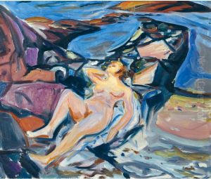 Sunbathing by Edvard Munch