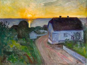 Sunrise in Asgardstrand by Edvard Munch