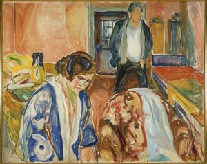 The Artist and His Model by Edvard Munch