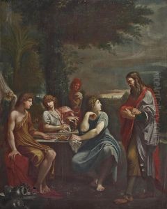 Abraham And The Three Angels by Lodovico Carracci