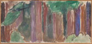 Tree Trunks by Edvard Munch