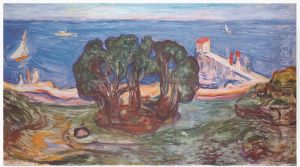 Trees by the Beach (The Linde Frieze) by Edvard Munch