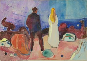 Two Human Beings. The Lonely Ones by Edvard Munch