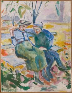 Two People on a Bench by Edvard Munch