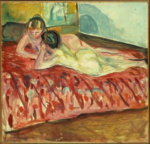 Two Reclining Nudes by Edvard Munch