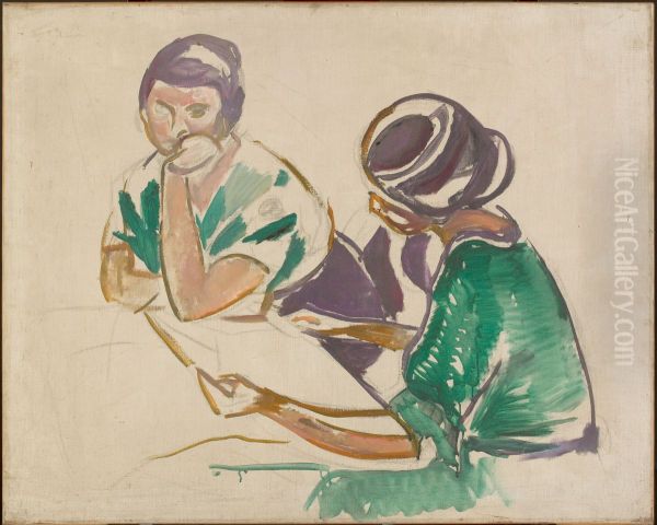 Two Women at the Table - view 1