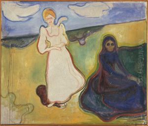 Two Women in a Landscape by Edvard Munch