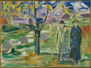 Two Women in the Garden by Edvard Munch